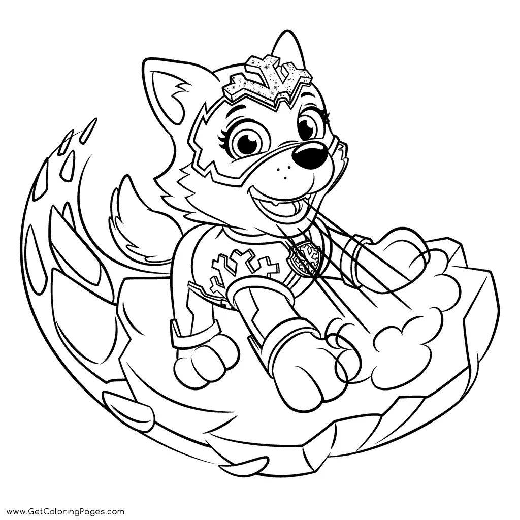 Paw Patrol Mighty Pups Coloring Pages 6