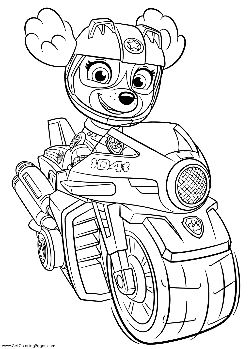 Paw Patrol Mighty Pups Coloring Pages 8