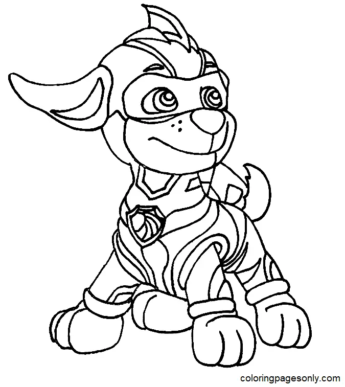 Paw Patrol Mighty Pups Coloring Pages 9