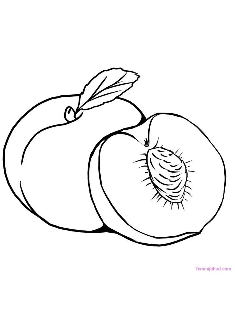 Pfirsich Ausmalbilder 1