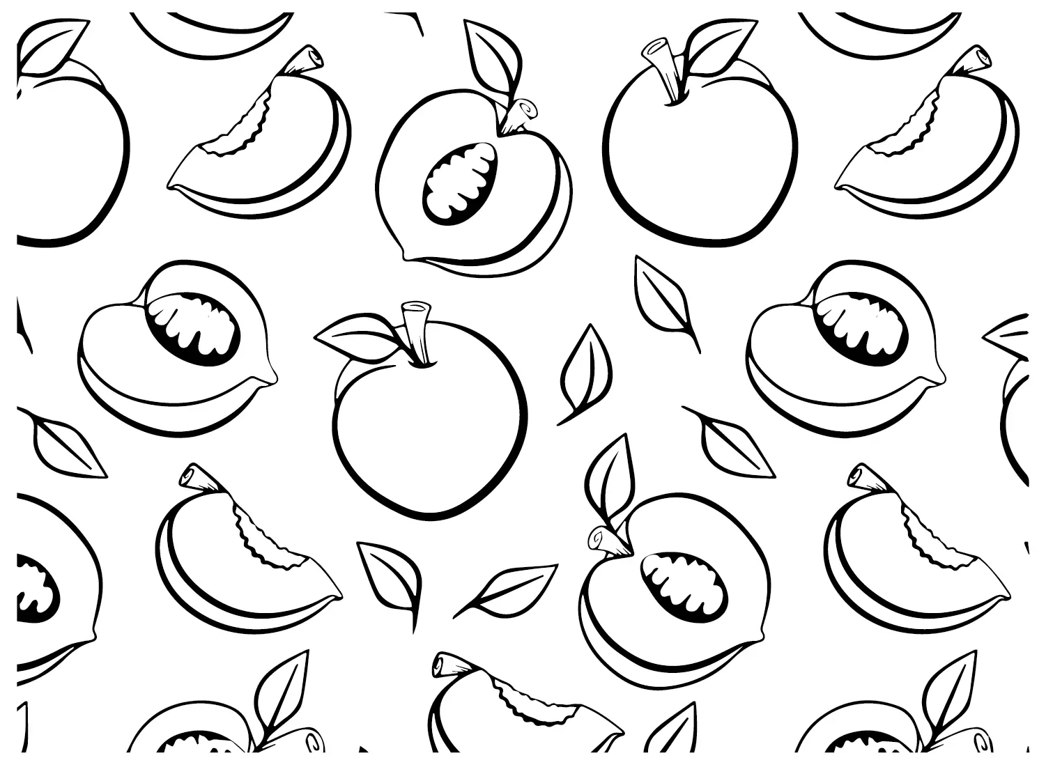 Peaches Coloring Pages 1