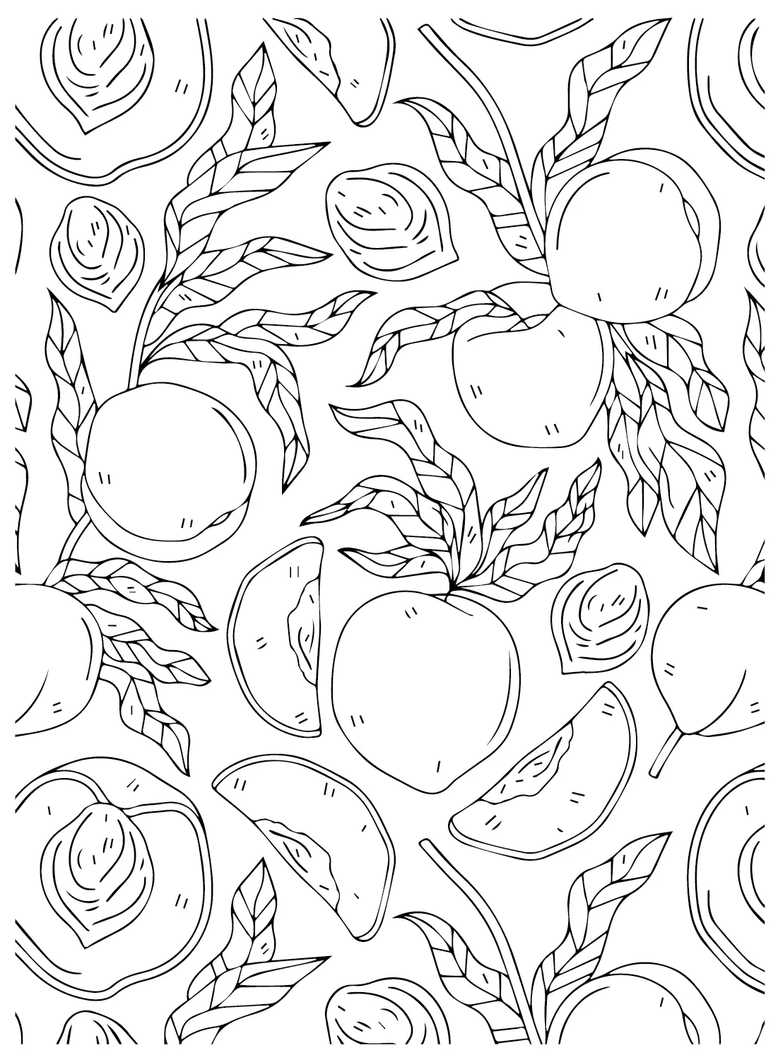 Peaches Coloring Pages 7