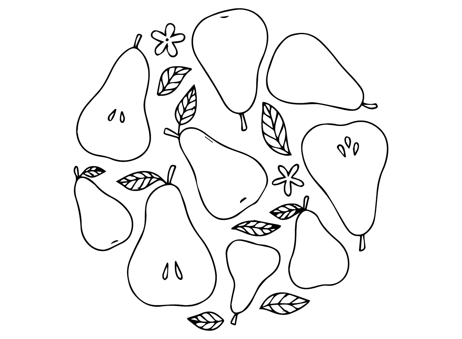 Desenhos de Peras Para Colorir 31