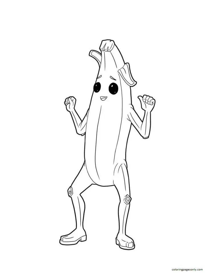 Peely Coloring Pages 4