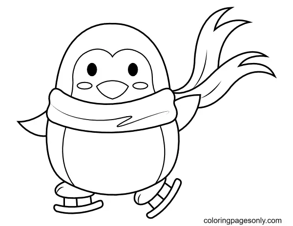 Penguin Coloring Pages 16