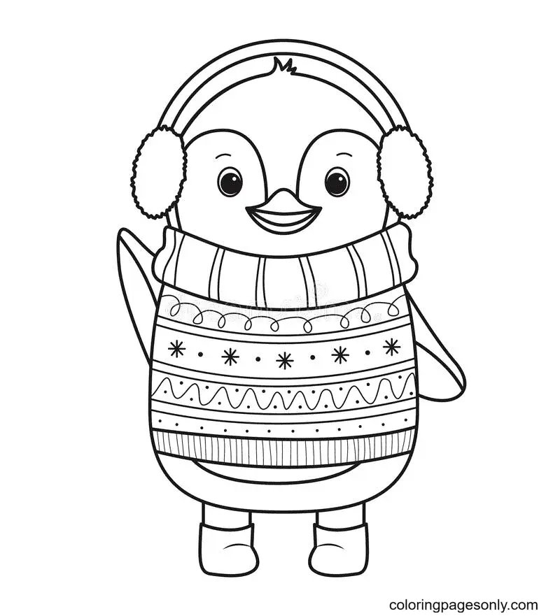 Penguin Coloring Pages 18