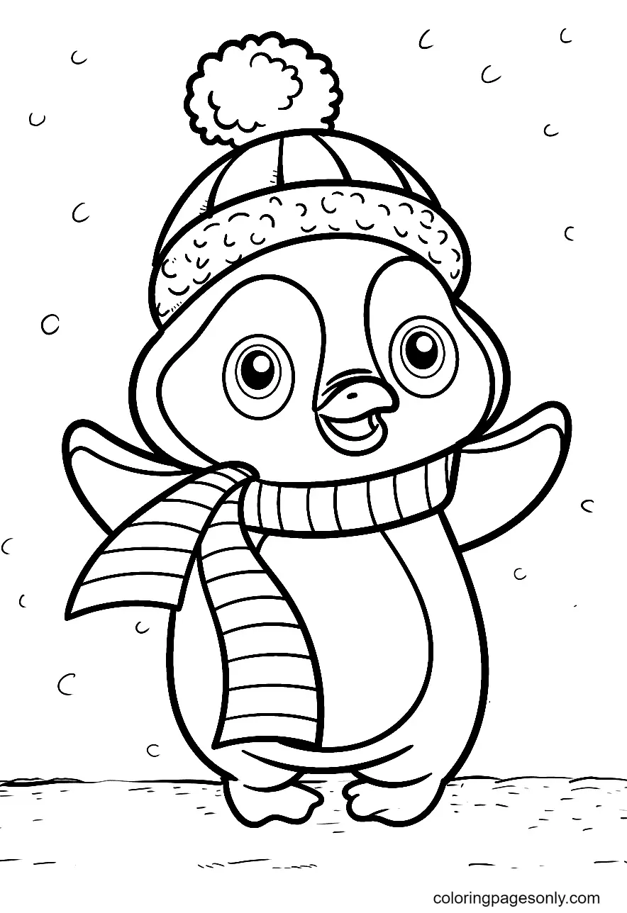Penguin Coloring Pages 19