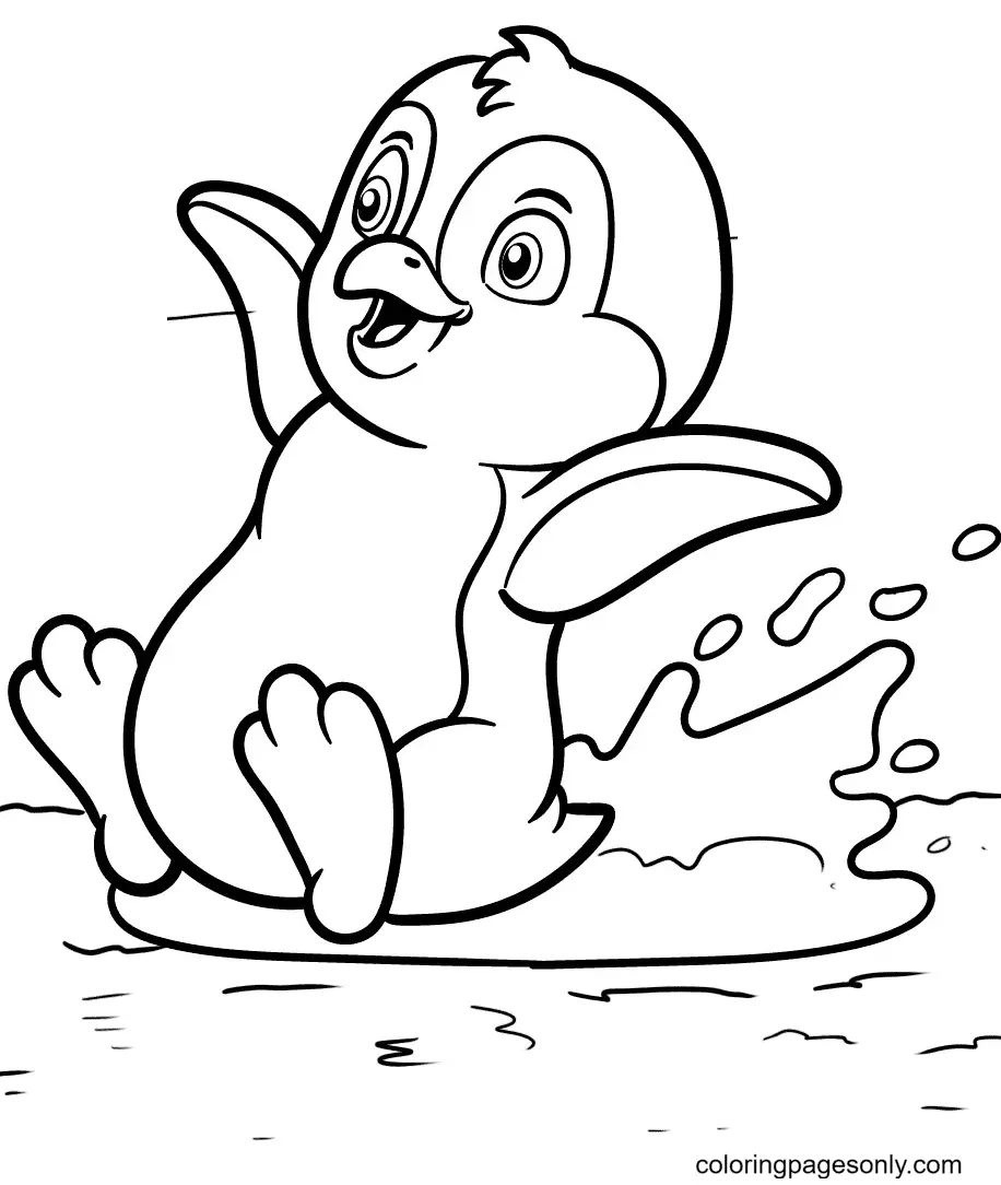 Penguin Coloring Pages 23