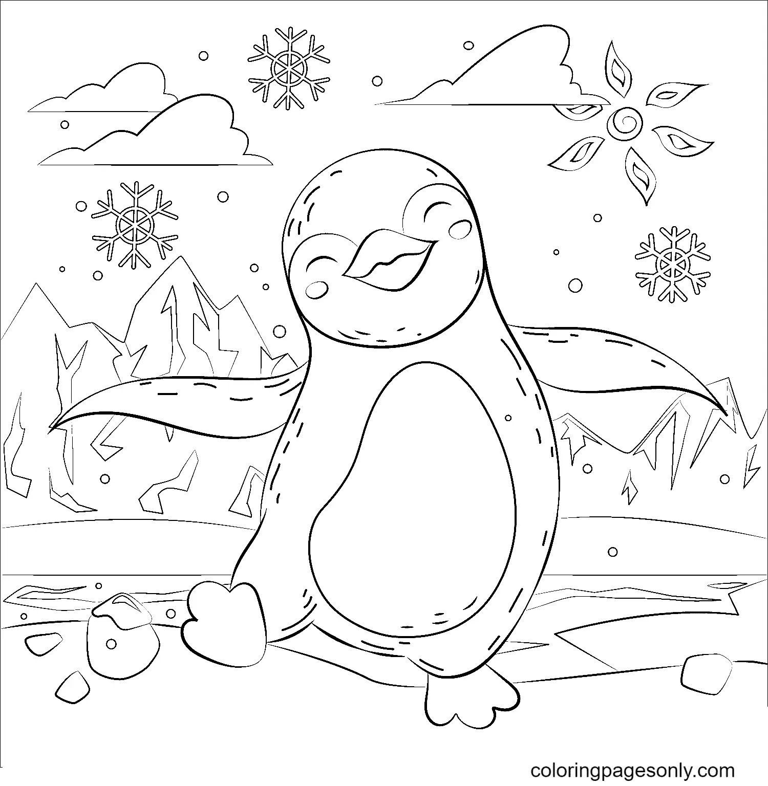 Penguin Coloring Pages 36