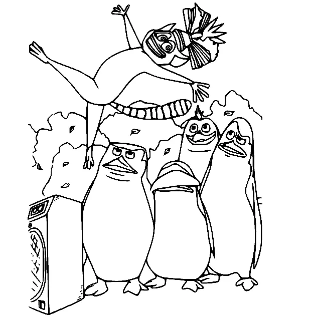 Penguins of Madagascar Coloring Pages 10