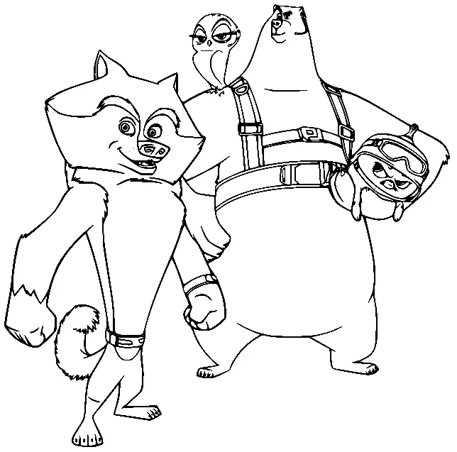 Penguins of Madagascar Coloring Pages 11
