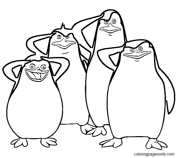 Penguins of Madagascar Coloring Pages 7