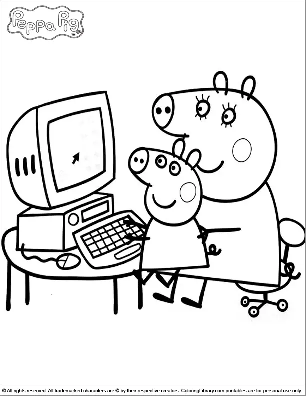 Peppa Pig Coloring Pages 14