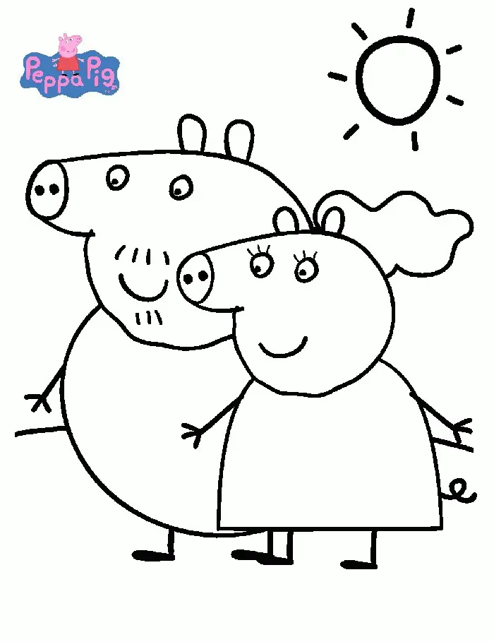 Peppa Pig Coloring Pages 15