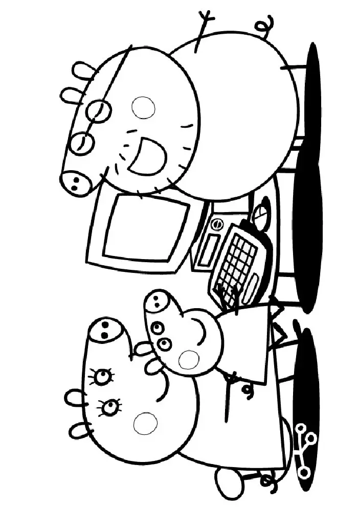 Peppa Pig Coloring Pages 22