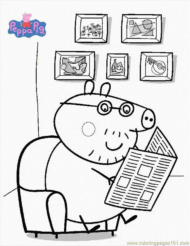 Peppa Pig Coloring Pages 8