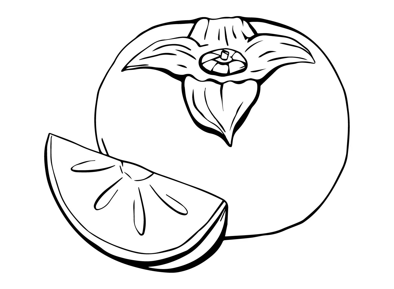 Persimmon Coloring Pages 2