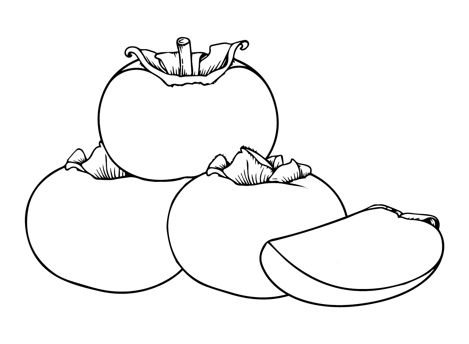 Persimmon Coloring Pages 4