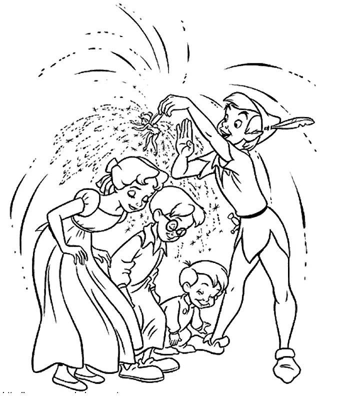 Peter Pan Para Colorear 1