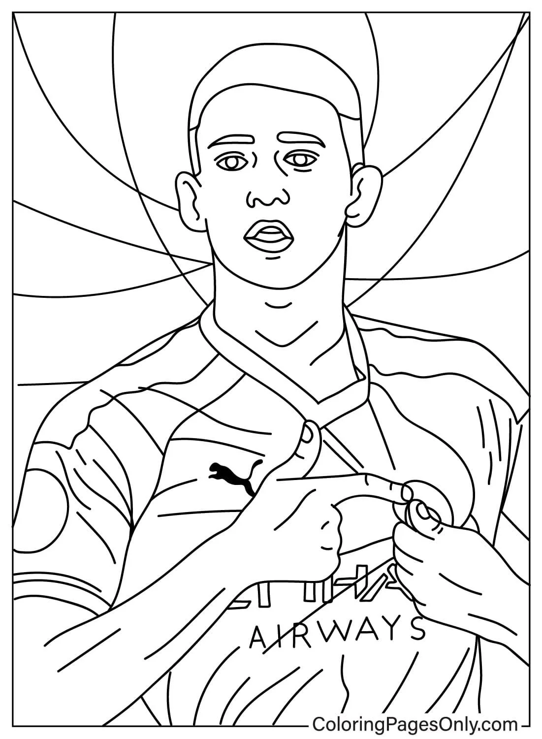 Phil Foden Para Colorir 6