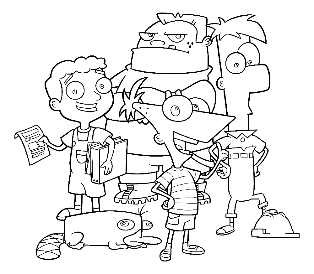 Desenhos de Phineas And Ferb Para Colorir 10