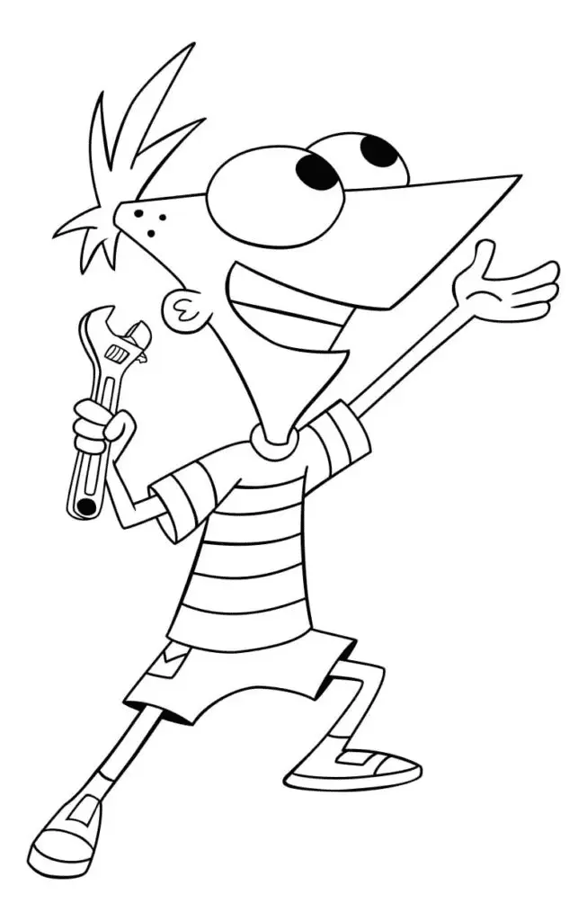 Desenhos de Phineas And Ferb Para Colorir 16