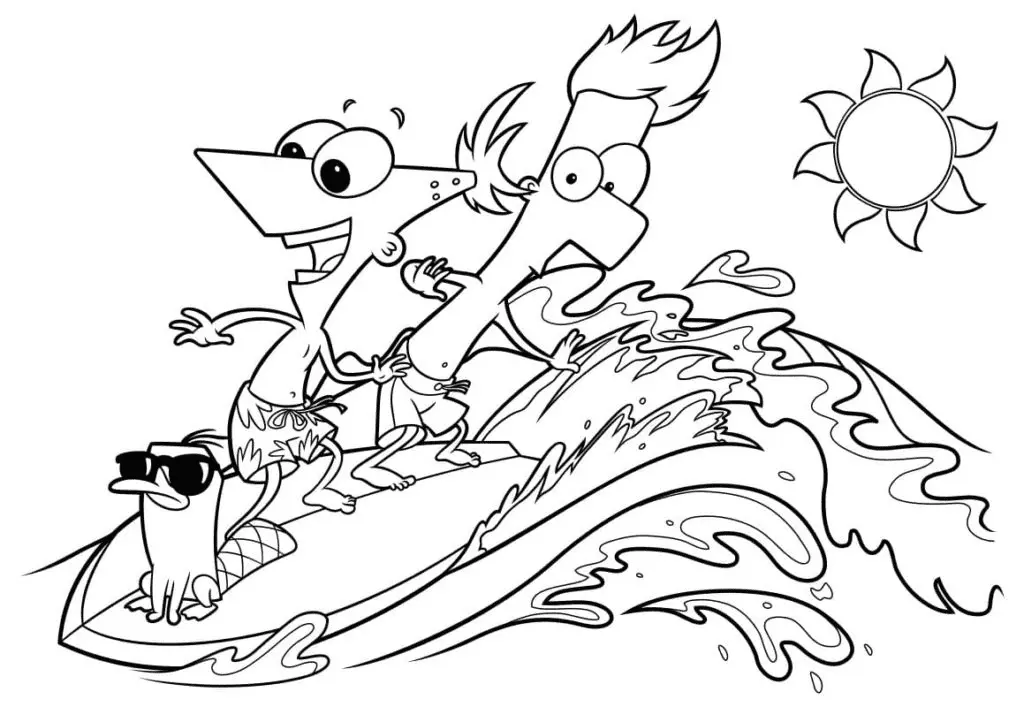 Desenhos de Phineas And Ferb Para Colorir 24