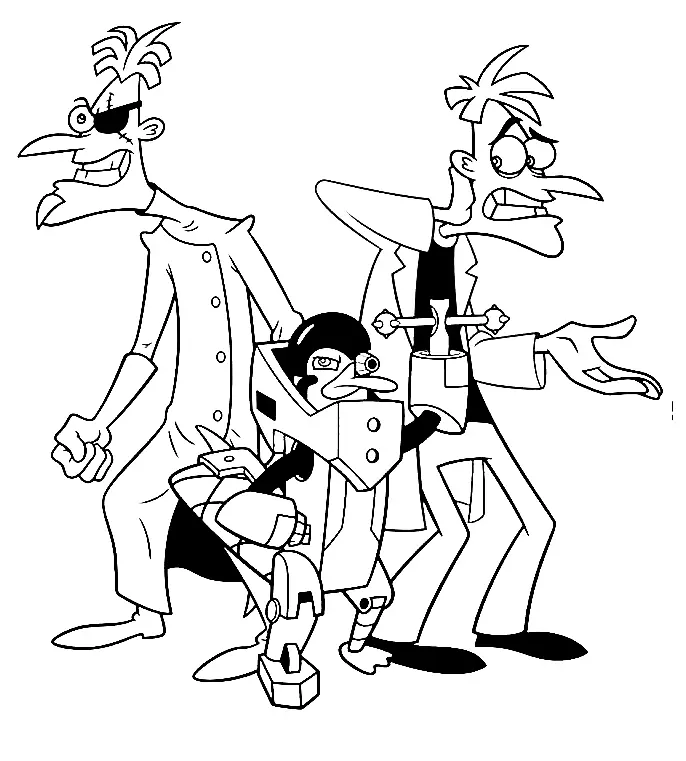 Desenhos de Phineas And Ferb Para Colorir 6