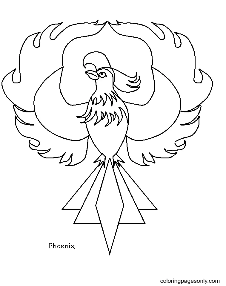 Phoenix Coloring Pages 33