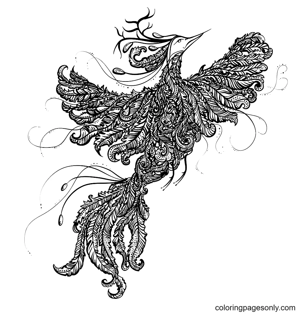 Phoenix Coloring Pages 40