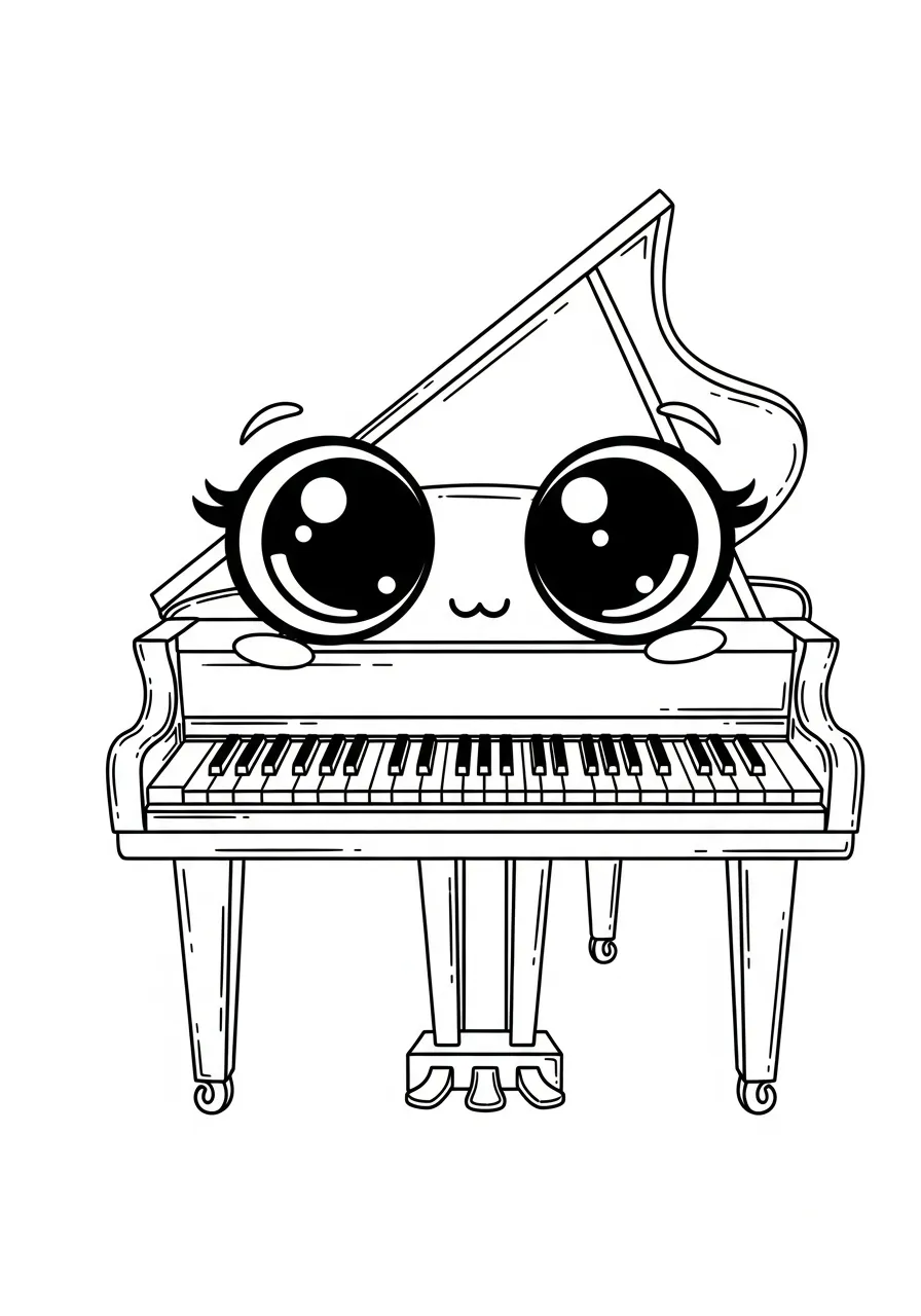 Piano Coloring Pages 18