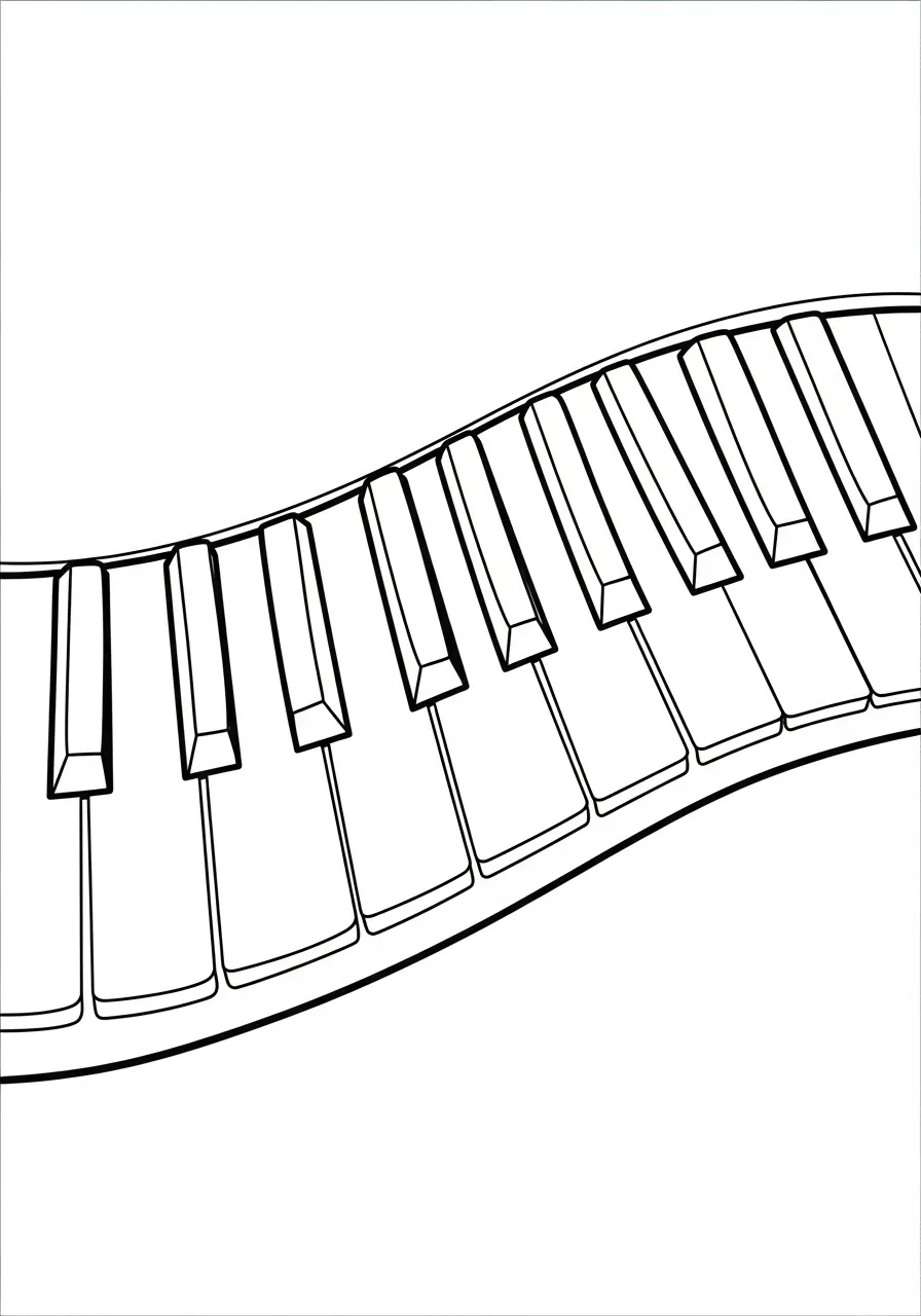 Piano Coloring Pages 3