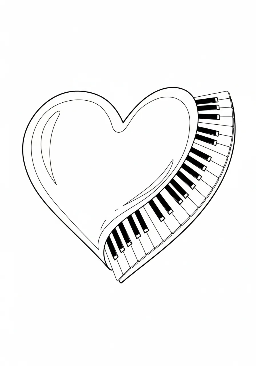Piano Coloring Pages 5