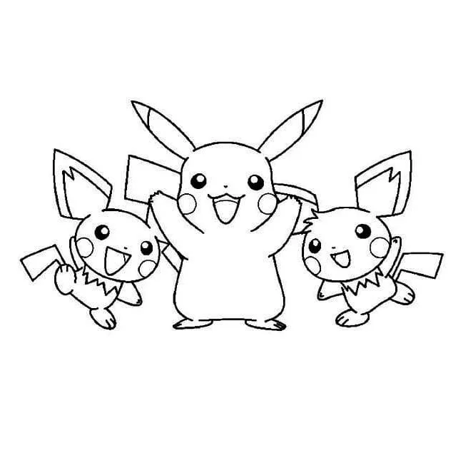 Ausmalbilder Pichu 17