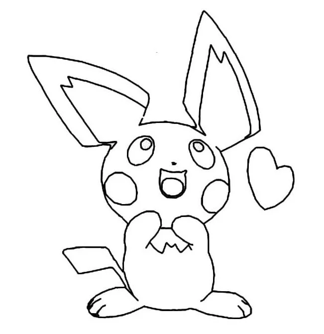 Ausmalbilder Pichu 21