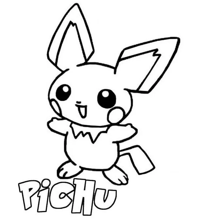 Ausmalbilder Pichu 30