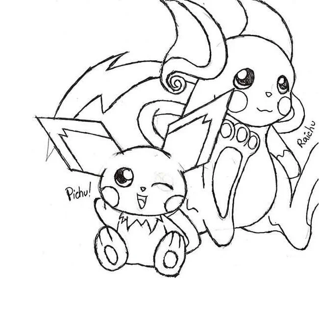 Ausmalbilder Pichu 35