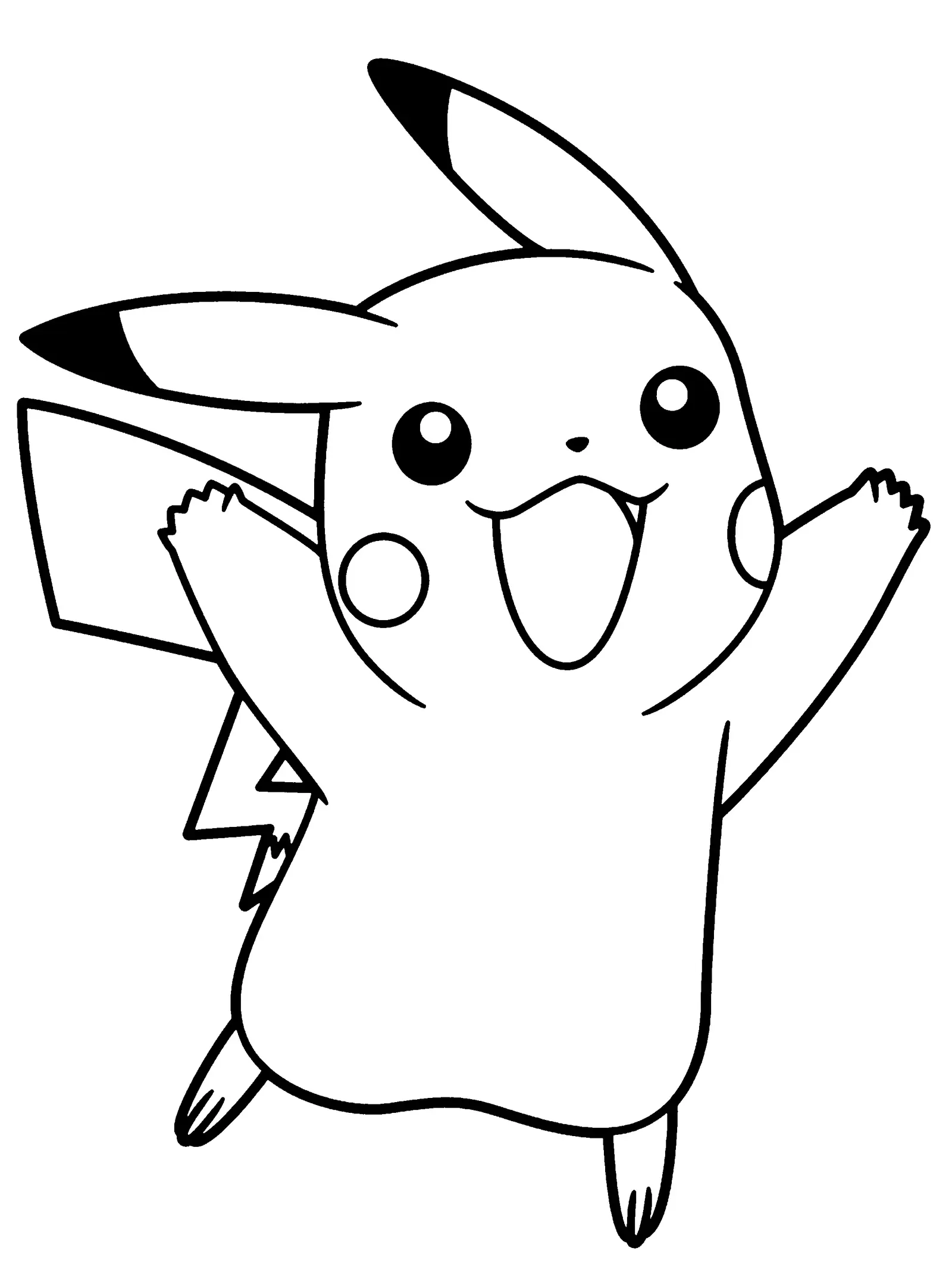 Pickachu Coloring Pages 1