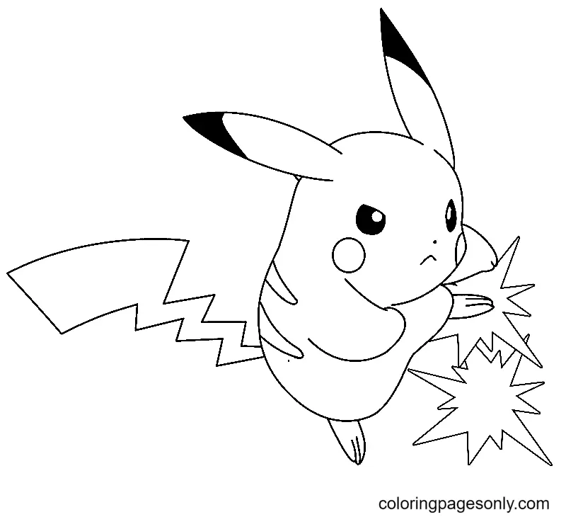 Pikachu Para Colorear 12