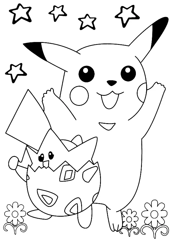 Pikachu Para Colorear 123