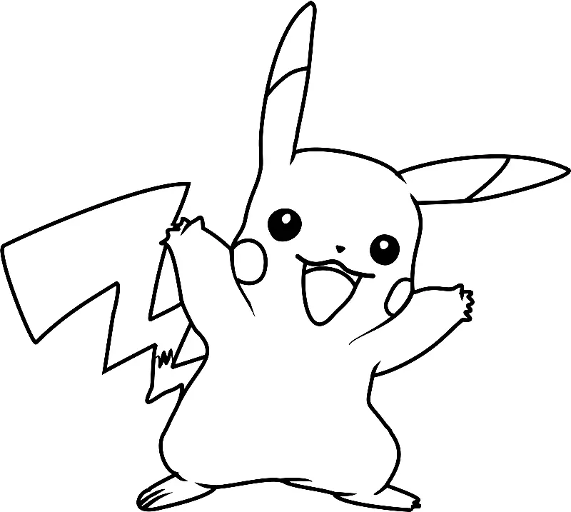Pikachu Para Colorear 136