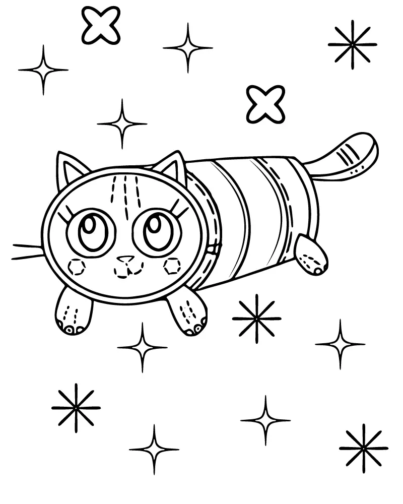 Gato Almofada para Colorir 6