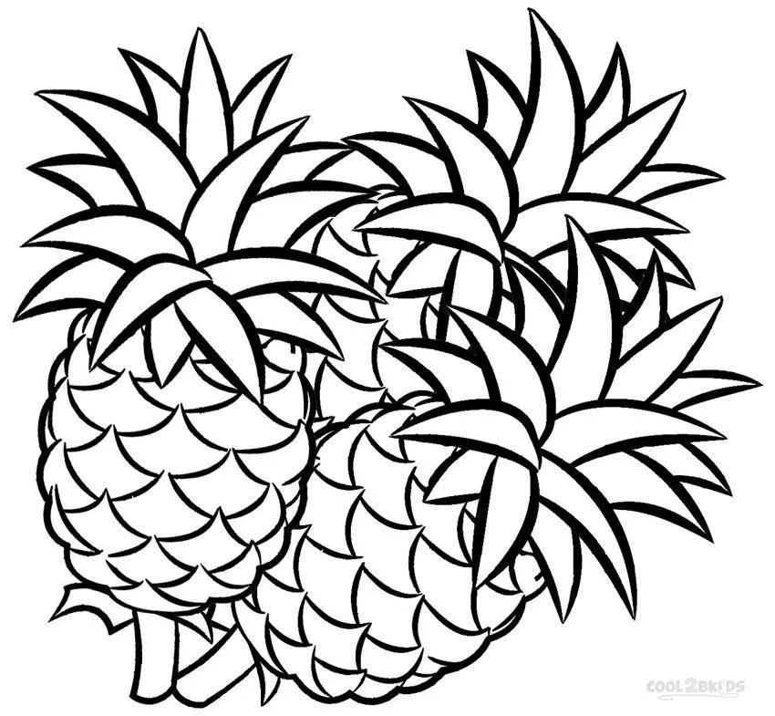 Pineapple Coloring Pages 4