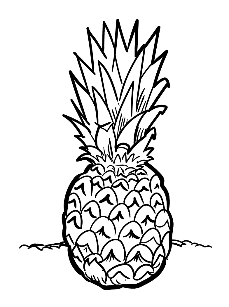 Pineapples Coloring Pages 1