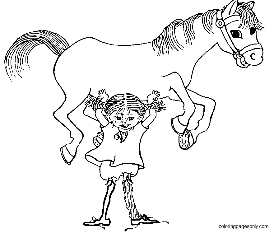 Pippi Calzaslargas Para Colorear 1