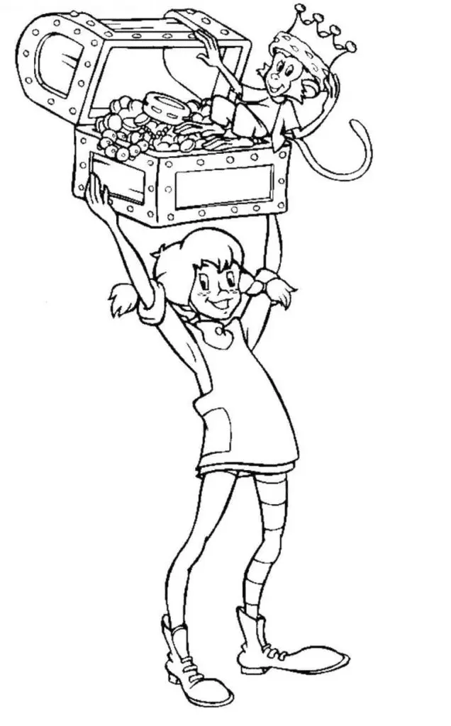 Pippi Calzaslargas Para Colorear 23