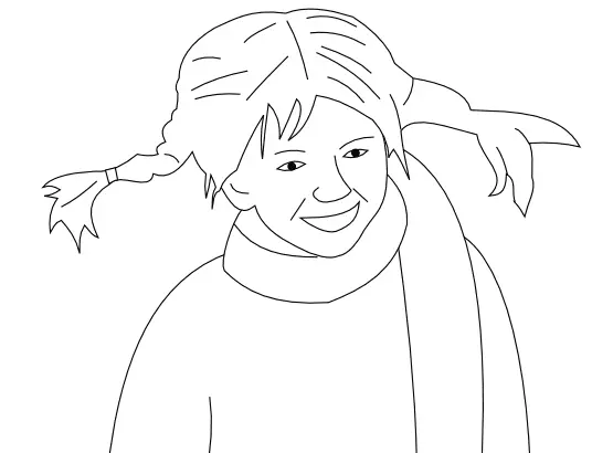Pippi Calzaslargas Para Colorear 30