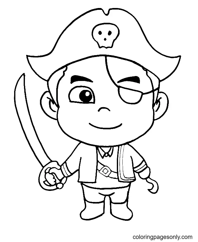 Piratas Para Colorear 34