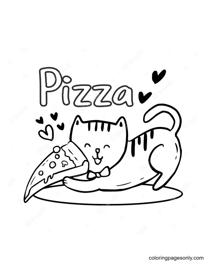 Desenhos de Pizza Para Colorir 10
