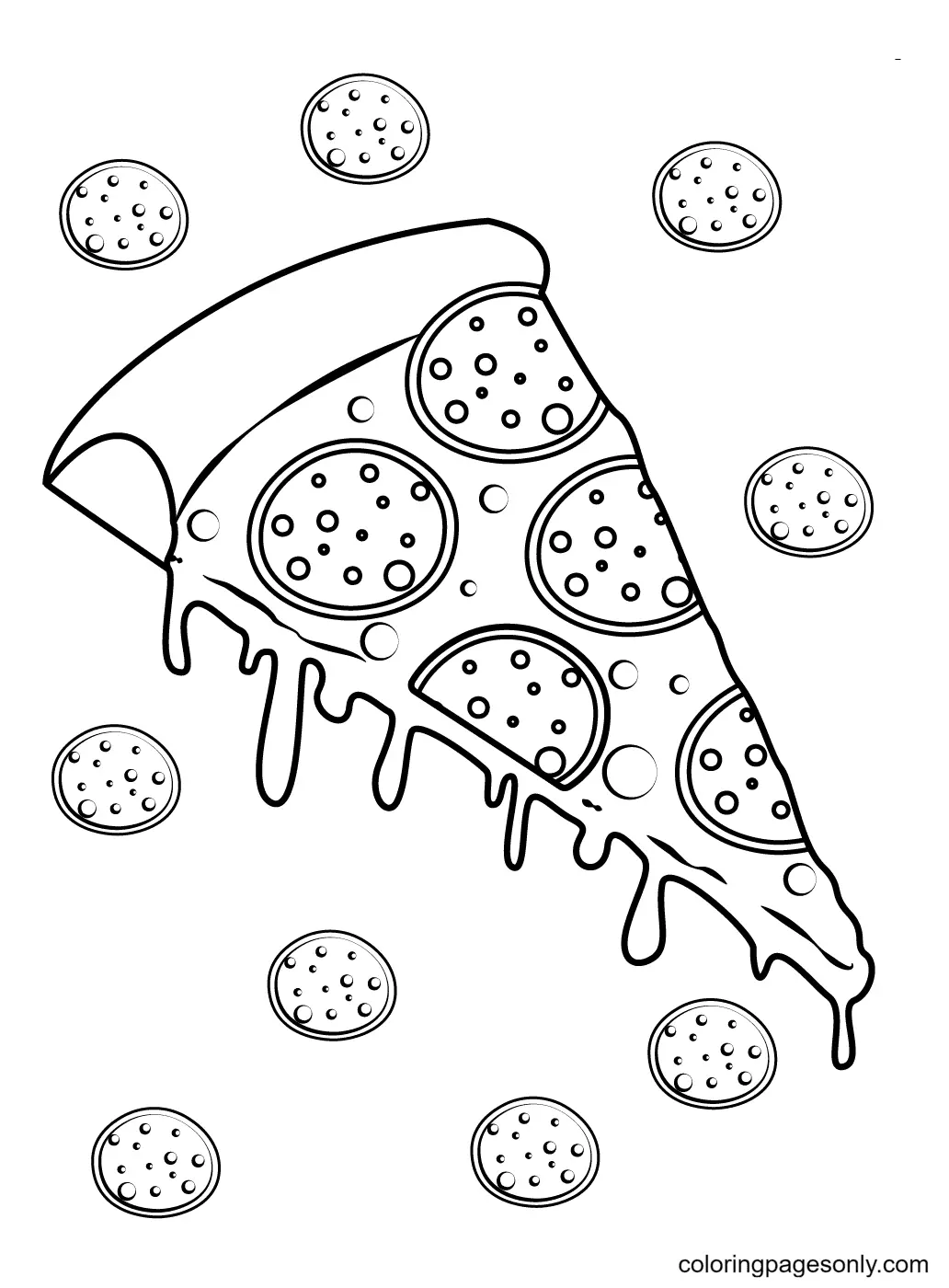 Desenhos de Pizza Para Colorir 17
